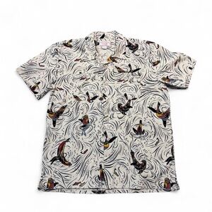 CC FILSON Rustic Camp Shirt Mens  Short Sleeve Seal/Fishing L mens
